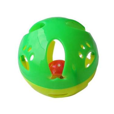 Imagem de Brinquedo Bola Intuitiva P/ Gatos C/guizo Pet Feliz Savana, Verde Amar