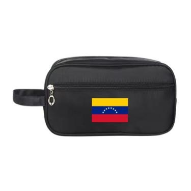 Imagem de Necessaire Bolsa Nylon Impermeável Estampa Bandeiras Países - Mormino,