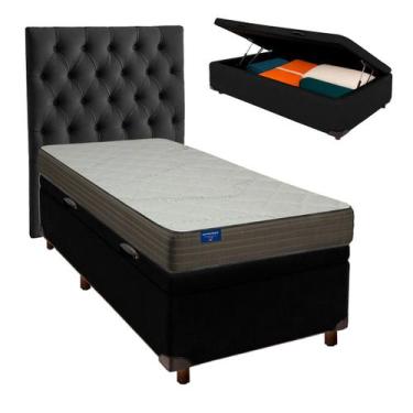 Imagem de Conjunto Cama Box Bau Blindado Solteiro + Colchão D33 Orthotech Induco