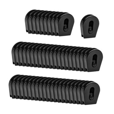 Imagem de UGPLM 50 peças com rodas com rodas de trava de trava de barro de retração de sapatilhas de renda Fácil de instalar com fixador de cabo de engrenagem de, Pequeno