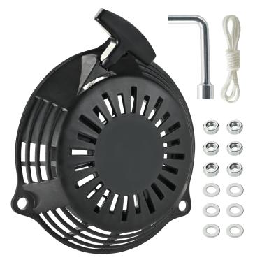 Imagem de Moroxi GCV160 acionador de partida de recuo compatível com Honda GCV160 GCV135 HRU19 EN2000 GC160 GC135 peças de motor de lavadora de grama conjunto de cabo de tração (preto)