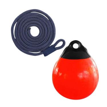 Imagem de Generic Bola de bóia para barco, bóia de ancoragem antirrisco multiuso com corda de 1,5 m para marcação de iates de atracação, Corda Azul
