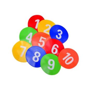 Imagem de UGPLM Marcadores de locais de treinamento, cones planos, marcadores de, locais para exercícios escolares ao ar livre, futebol, sala de aula