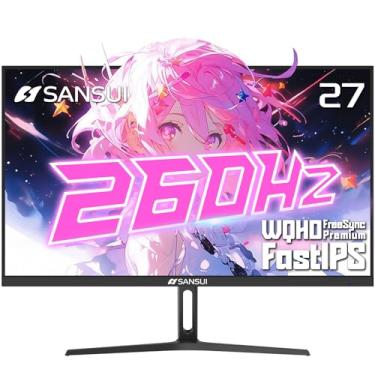 Imagem de SANSUI Monitor de Jogos para Pc Giratório de 27" Wqhd 240 Hz-1440P, 1Ms(Od) Srgb130%, Ips Rápidos, Hdr10, Alto-Falantes, Luz Rgb, Sincronização Adaptativa, Altura/Inclinação/Giratório/Pivô Ajustável-D