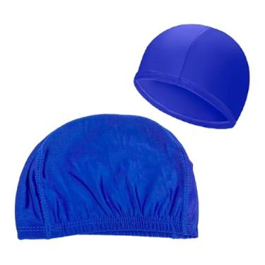 Imagem de Touca de Natação e Hidroginástica, Tecido Elástico, Azul, Secagem Rápida