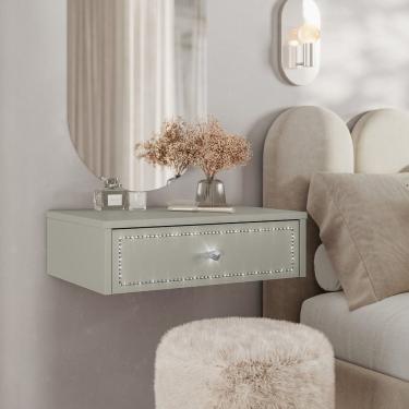 Imagem de Penteadeira De Cabeceira Suspensa 1 Gaveta Off White