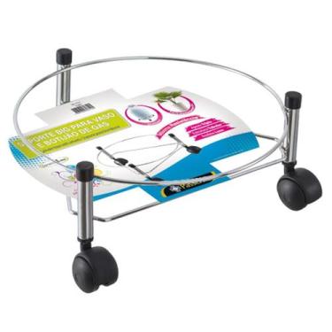 Imagem de Suporte para Botijão e Vase em Aço Cromado Passerini