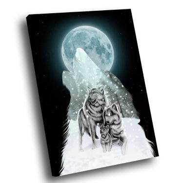 Imagem de Quadro Decorativo Lobos Family