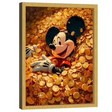 Imagem de Quadro Decorativo Mickey Mouse Ouro