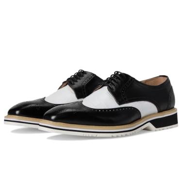 Imagem de STACY ADAMS Beaumont Sapato Oxford masculino com cadarço, Preto e branco, 46