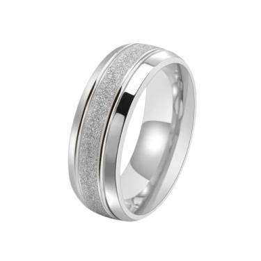 Imagem de Anel Aliança Titânio Prata 6mm Diamantada Premium Original (28/29)