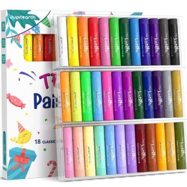 Imagem de Paint Sticks JUPITEARTH 36 cores para crianças com páginas para colori