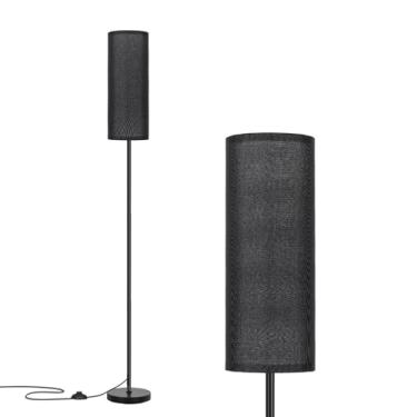 Imagem de FRIDEKO HOME Luminária De Chão Com Cúpula Preta, Design Simples, Interruptor Pedal, Luminárias Altas E Pequenas Para Sala Estar, Quarto Escritório, Suporte Canto Poste Luz (Sem Lâmpada/Sem Controle