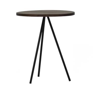 Imagem de Mesa Lateral Redonda Trilegal Ø420x530 - Preto/Pinhão