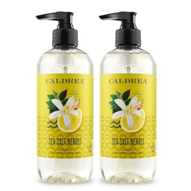 Imagem de Caldrea Sabonete para lavar à mão, gel de aloe vera, azeite de oliva e óleos essenciais para limpar e condicionar, sal marinho Neroli, 306 g, pacote com 2