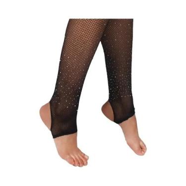 Imagem de Meia-calça Feminina De Nylon Brilhante Com Strass E Glitter, Tipo Fish