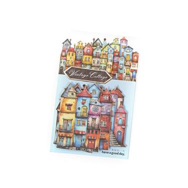 Imagem de MotiveTech 15 peças de adesivos decorativos de papel cartão para scrapbooking, conjunto de adesivos vintage para casas estranhas, Style D
