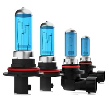 Imagem de DMEPUGI Lâmpadas de farol adequadas para Ford Ranger 2001-2011, 9007 Farol duplo alto baixo 9145 combo de faróis de neblina, lâmpadas de halogêneo de alto desempenho, super brilhante 5500K luz branca