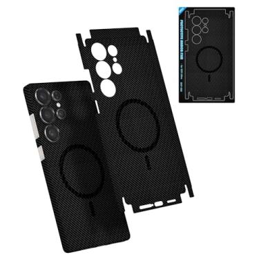 Imagem de Orzero (embalagem com 2) protetor de tela traseira compatível com Samsung Galaxy S25 Ultra (não é vidro) adesivo traseiro antiarranhões - xadrez preto