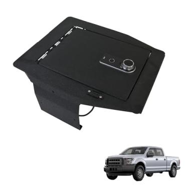 Imagem de M1M Cofre seguro para armas no veículo SAFEPremium - compatível com Ford F150 (2015-2020), Super Duty (2017-2023) e Expedition (2018-2022) cofre de console central