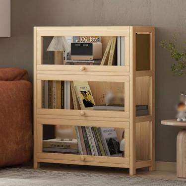 Imagem de Prateleira De Exposição Para Collectibles, Vitrina De Bambu Transparente, Armários De Armazenamento E Estante Para A Sala De Jogos, Fácil De Limpar, Capacidade De, One Color, Four floors