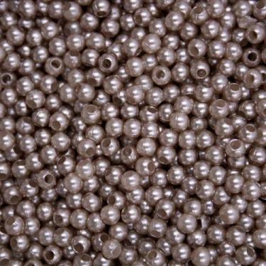 Imagem de PÉROLA DE ABS LISA Nº 03 20G PEROLA 3MM - LADEIRA BIJUTERIAS, Bege