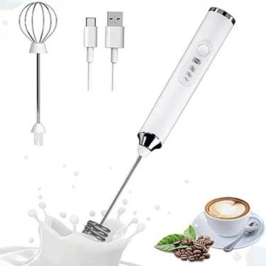 Imagem de Misturador Bebidas Ovos Portátil Elétrico Bateria Mini Mixer - Whisk