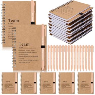 Imagem de Resurhang Conjunto de 40 peças de presentes de agradecimento da equipe com 20 mini blocos de notas e 20 canetas esferográficas, presentes de agradecimento em massa para colega de trabalho, professor