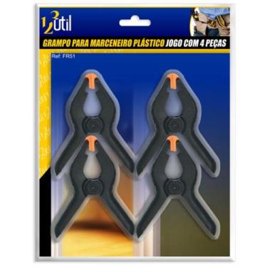 Imagem de Kit 4 Peças Grampos Nylon Multiuso Marcenaria Estúdios - 123útil