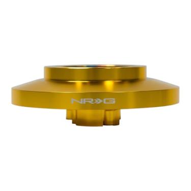 Imagem de NRG Innovations Cubo curto para volante estilo corrida, eixo de direção de alumínio bloqueável, unidade adaptadora de liberação rápida com padrão de parafuso de 6 x 70 mm, compatível com BMW 91-06