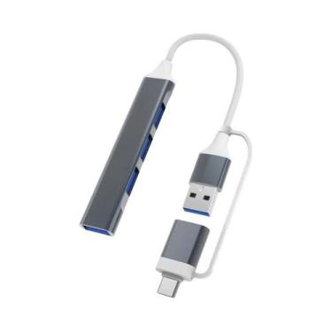 Imagem de Hub USB C 7 Em 1 Adaptador Multi USB Splitter OTG USB 3.0 Para Macbook