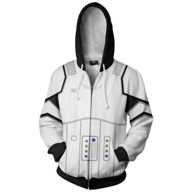 Imagem de Jaqueta com capuz Pacreck Adult Storm Trooper branca unissex