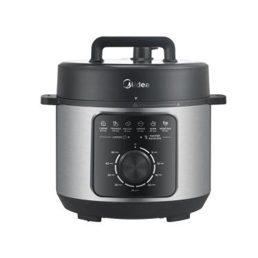 Imagem de Panela De Pressão Elétrica Midea 4 Litros Mecânica Preta E Inox PPM41 110V