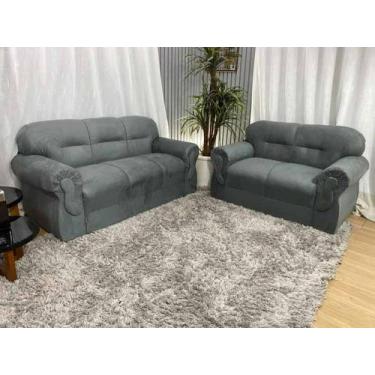 Imagem de Sofás 2 e 3 Lugares Encanto Beleza e Praticidade - Alpoim, Cinza