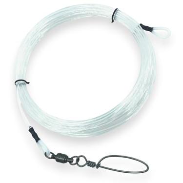 Imagem de Wahoo Shock Leader para trolagem de alta velocidade, teste de 113 a 181 kg disponível, rolamento de esferas premium giratório azul ou monofilamento transparente (transparente, 136 kg)