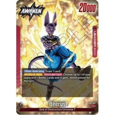 Imagem de Carta Dragon Ball TCG - Beerus (Awakened Pulse) - Leader