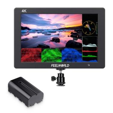 Imagem de FEELWORLD Monitor de campo de câmera DSLR LUT 3D T7 Plus de 7 polegadas com foco em pico de histograma de forma de onda cores falsas saída HDMI 4K saída de entrada HDMI Full HD 1920x1200 invólucro de alumínio sólido