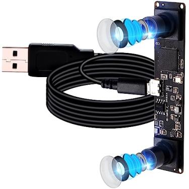 Imagem de ELP Módulo de câmera USB de lente dupla para computador - Mini UVC USB2.0 Lightburn alta velocidade 960p 60fps gravador a laser binóculo industrial para PC