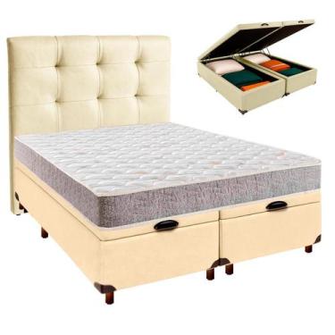 Imagem de Cama + Bau Blindado e Colchão D33 Casal - D33 Inducol + Cabeceira