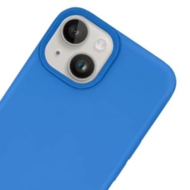 Imagem de Capa Capinha Para iPhone 13 Azul Aveludado