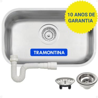 Imagem de Cuba De Cozinha Pia Inox Bojo Tramontina Lavínia Número 1 47x30x17 Esc