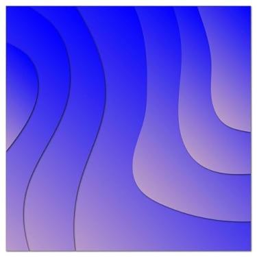 Imagem de Quadro Decorativo com Estampa Versus Blue Yellow For Game 50 x 50 Vinil 3 unidades