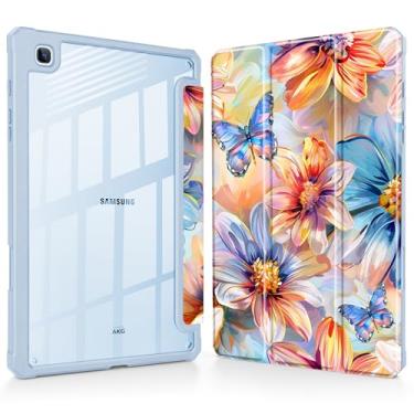 Imagem de Tuiklol Para Samsung Galaxy Tab S6 Lite 10,4 polegadas 2024 2022 2020, Buit in S Pen com capa protetora à prova de choque, capa traseira transparente transparente despertar/hibernar automaticamente