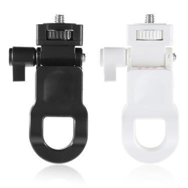 Imagem de Pacote com 2 clipes de fixação para câmera para monitor, tela LCD, cabide superior, visor LCD, suporte de luz de preenchimento superior, suporte universal de conector de parafuso 1/4 para celular