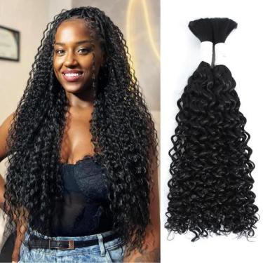 Imagem de Trançando o cabelo Coolbeeza Curly Human 20cm Water Wave 100g x2