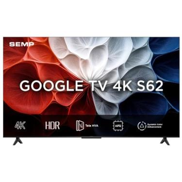Imagem de Smart TV Semp 50 Polegadas LED HVA 4K S62 WiFi Bluetooth Google TV 3 HDMI HDR10+ Dolby Audio 50S62