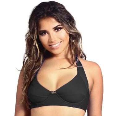 Imagem de Top de Biquíni Plus Size sem Bojo Meia Taça - Estigma, GG, Preto