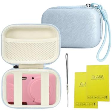 Imagem de Capa para acessórios Kodak PIXPRO FZ55, FZ55, 1 estojo de transporte rígido + 1 capa protetora de silicone macio com capa de lente removível, vem com 2 protetores de tela e 2 alças de pulso