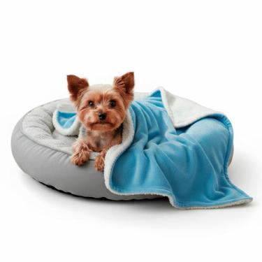 Imagem de Cobertor Manta Pet Dupla Face: Conforto para Seu Cachorro e Gato - Nov