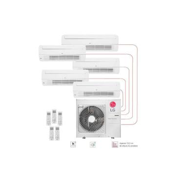 Imagem de Ar Condicionado Multi Split Inverter 5 ambientes ( 1via 3X 9.000BTUS, 1X 12.000BTUs, 1X 24.000BTUs) Quente/Frio WiFi integrado
